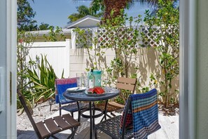 Outdoor patio in the sunshine!  Private BBQ to grill up your favorites!