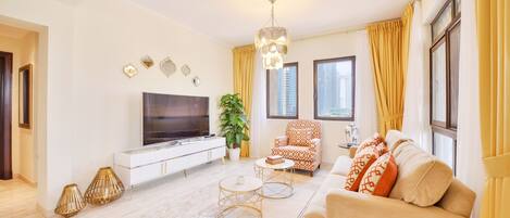 Deluxe 2BR Apartment | 3 Schlafzimmer, Zimmersafe, Bügeleisen/Bügelbrett, kostenlose Babybetten