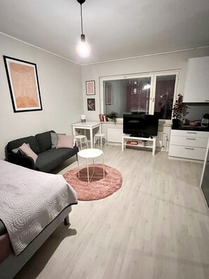 1 makuuhuone, vuodevaatteet