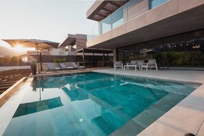 A heated pool