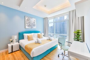 Deluxe 1BR Apartment | 1 Schlafzimmer, Zimmersafe, Schreibtisch, Bügeleisen/Bügelbrett