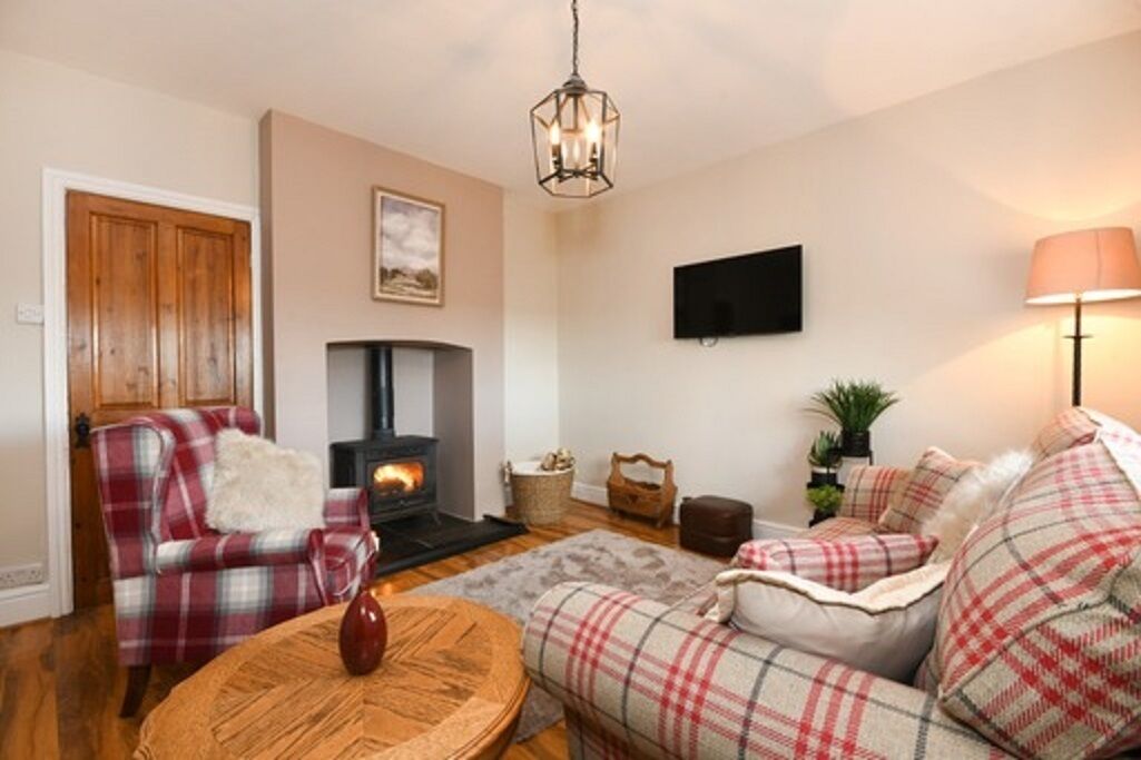 Télévision à écran plat, cheminée