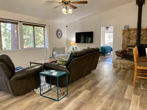 TV, fireplace, table tennis, stereo