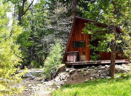 Exterior. Forest A-Frame Cabin | Gold Run Creek Frontage | High-Speed WiFi | 10 Wooded Acres