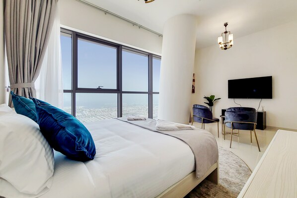 View from room - GreenFuture - Incredible Cityscape View From This Sleek Studio (Dubai)