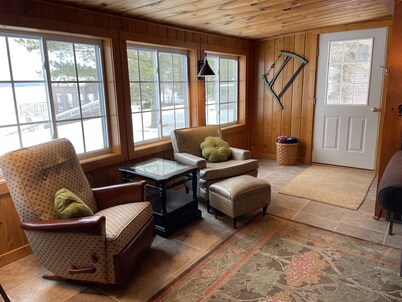 Hubbard Lake Sunset Hideaway, large lakefront property.