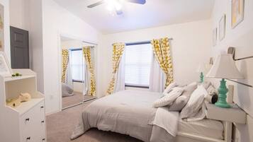 2 bedrooms, iron/ironing board, WiFi, bed sheets