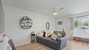 TV, offices - The YinYang | King Bed • Workspace • Full Kitchen (Gainesville)