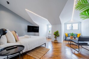 1 soverom, skrivebord, strykejern/-brett og wi-fi