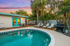 A heated pool