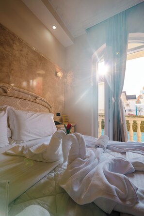 Suite, Garden View | Egyptian cotton sheets, premium bedding, down comforters - Olimpic Hotel (Tirana)