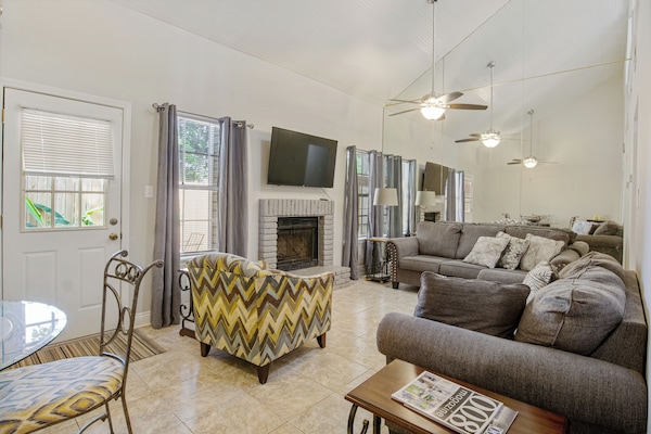 Den from dining area view