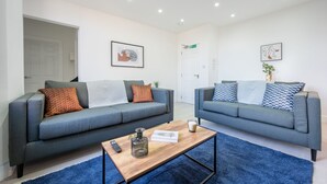 City Apartment, 1 Double Bed | Living area - Church View 4 by Tŷ SA - Free parking (Newport)