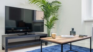 City Apartment, 1 Double Bed | Living area - Church View 4 by Tŷ SA - Free parking (Newport)