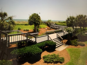 Here is the pleasant view of the sea from the condo.