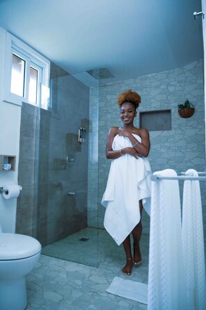 Shower, hair dryer, towels, soap - Tranquil Stay (Gros Islet)
