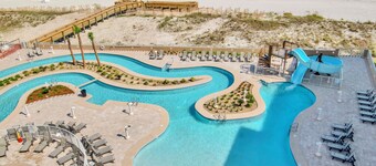 Direct Beachfront Condo Splash Pad Lazy River-Waterslide-Walk to Restaurants