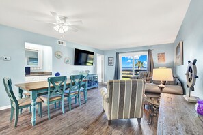 Living area - Lighthouse Point Beach Club Ocean front condo. (Tybee Island)