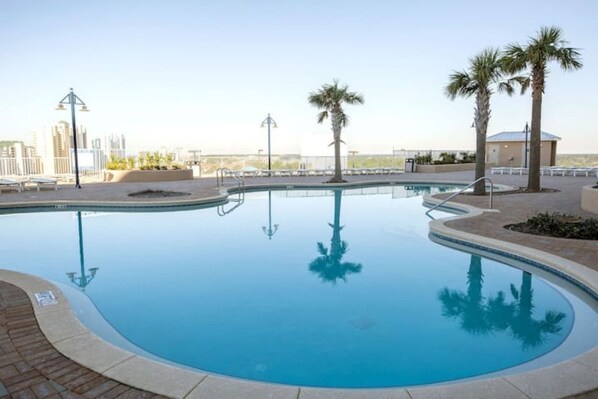 Outdoor pool, a heated pool