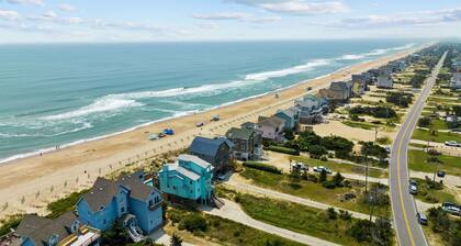 Premium Avon oceanfront home! Best beach access, pool, tiki bar, hot tub ★★★★★