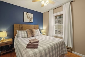 4 bedrooms, iron/ironing board, travel crib, WiFi