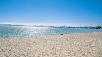 Sun-loungers, beach towels