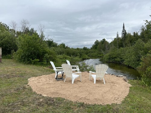 camping on private property, feet from river, peaceful setting, lots of nature