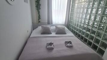 1 slaapkamer, een strijkplank/strijkijzer, wifi, beddengoed