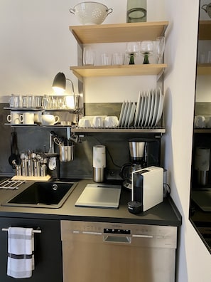 Dishwasher, dining tables