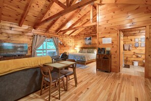 Interior - Yesteryear: Private + Handicap accessible couples cabin in Hocking with hot tub! (South Bloomingville)