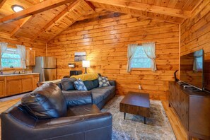TV, DVD player - Yesteryear: Handicap Accessible cabin in Hocking (South Bloomingville)