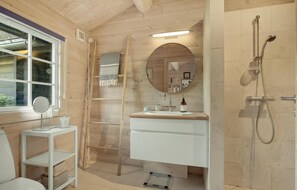 Shower, hair dryer