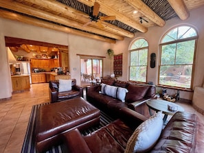 Smart TV, fireplace, video games, books