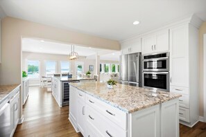 Fridge, microwave, oven, stovetop - Lakefront Living by SoCharm | Family Friendly Fun (Mooresville)