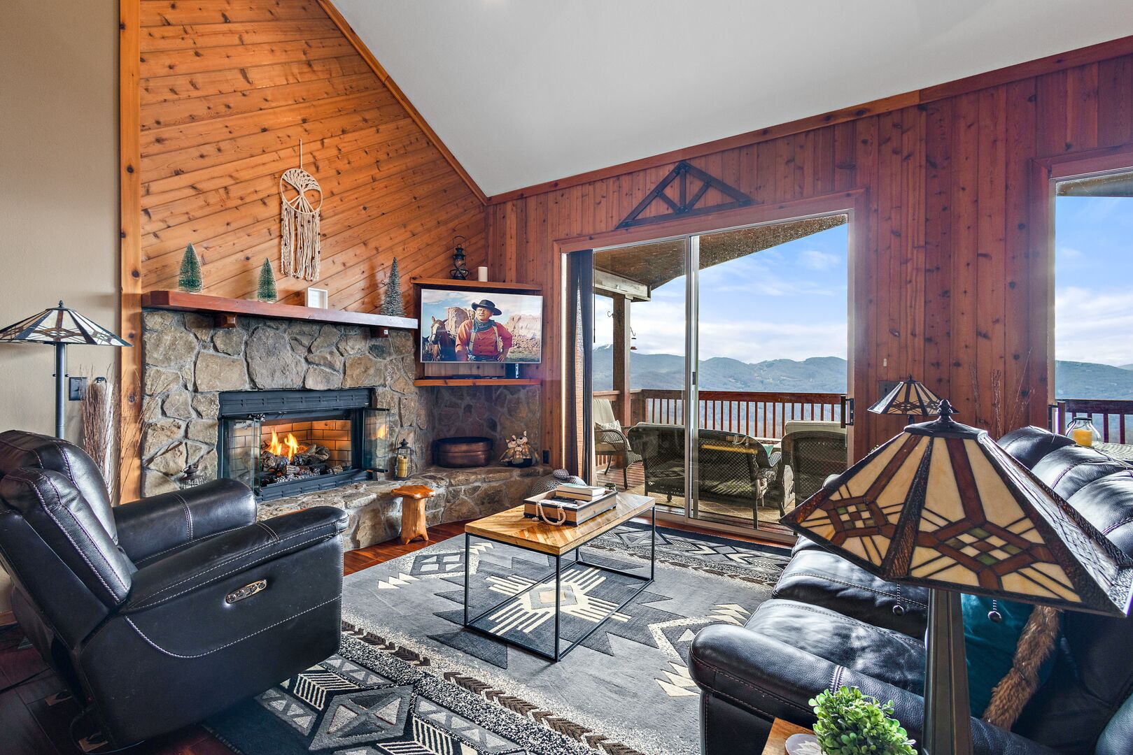 TV, fireplace, ping pong