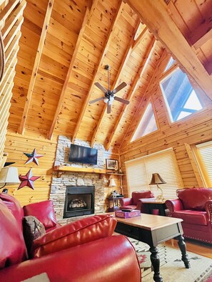 Smart TV, fireplace, video games