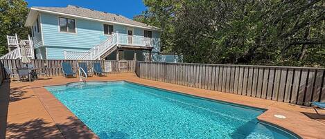 A heated pool