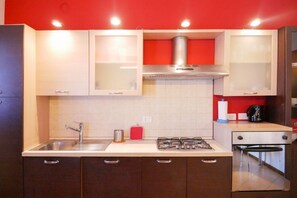 Fridge, microwave, dishwasher, toaster