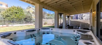 Lux Haven with Movie Theater, Hot Tub, Office, and Grill NestNights