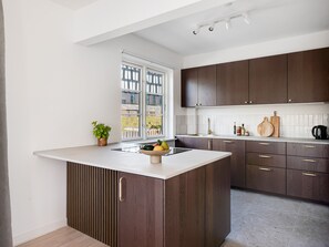 Fridge, oven, stovetop, dishwasher