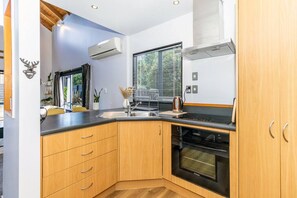 Fridge, microwave, oven, toaster