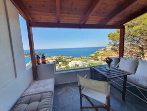 Comfort House | Terrace/patio - Endless Blue Villa - Amazing Sea view (Malevizi)