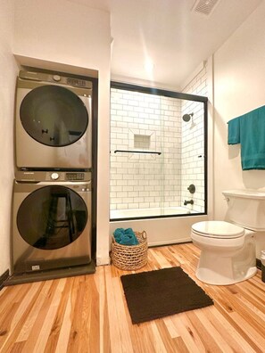 Hair dryer, towels