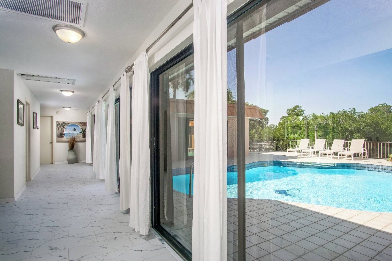 Piscine extérieure, piscine chauffée