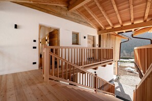 Interior - Apartment 'Les Ciases Chalets Dolomites Apt 5' with Private Terrace, Balcony and Wi-Fi (San Vigilio di Marebbe)