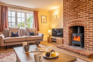 TV, fireplace - Sandpiper Lodge, Great Walsingham, Norfolk (Great Walsingham)