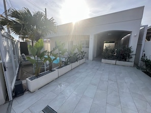 Terrace/patio - Villa 'Kennedy' with Sea View, Private Pool and Air Conditioning (Ispica)