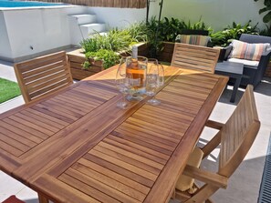 Outdoor dining - Casa Azul - 2 Bedroom Townhouse in Tavira (Tavira)