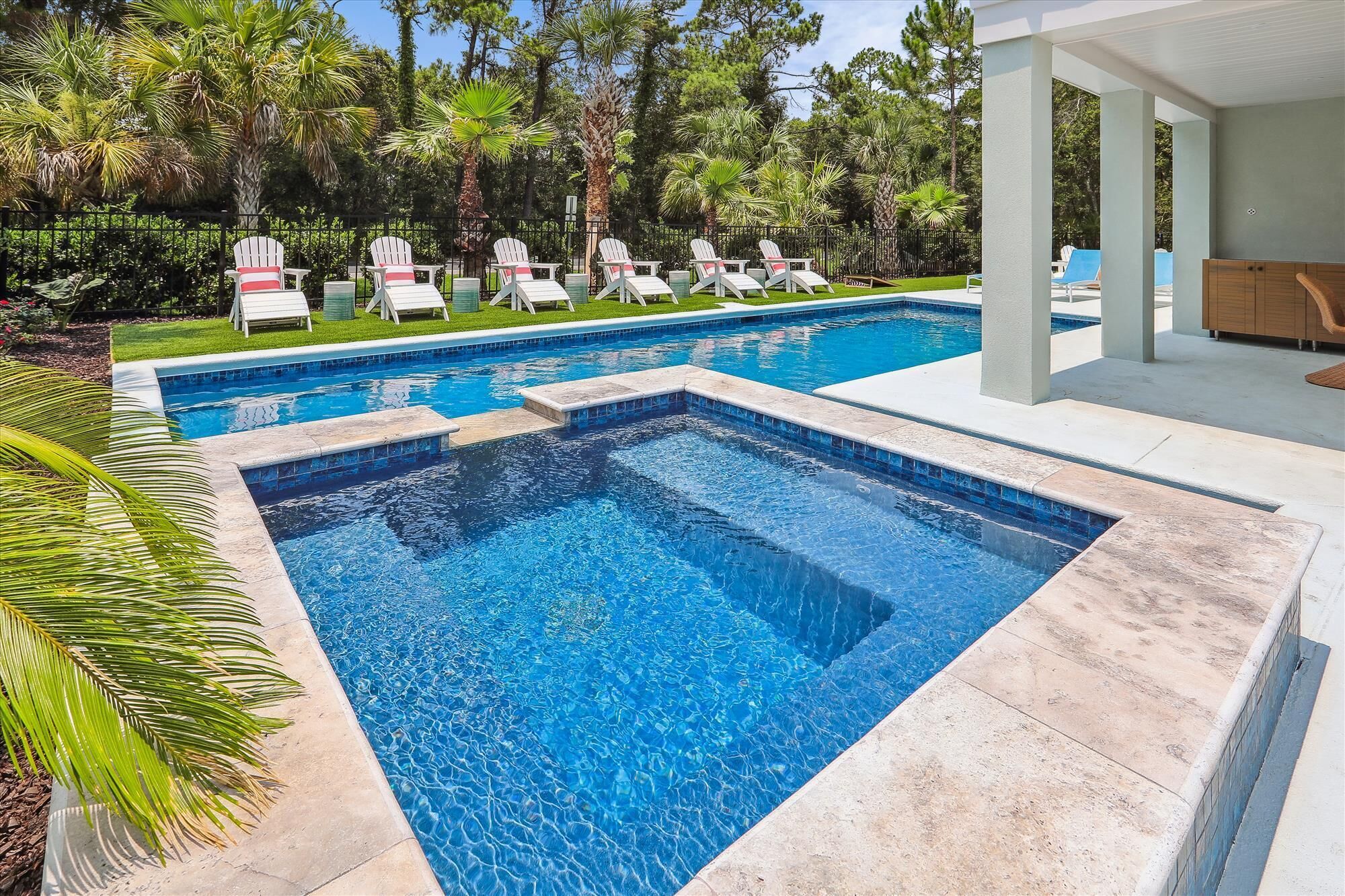 A heated pool