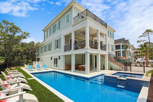 A heated pool